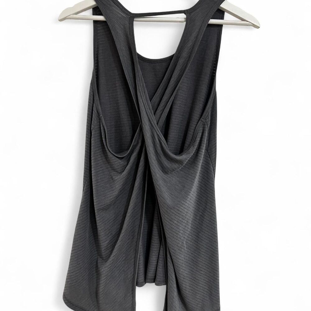 Athleta Grey Open Back Tank Top Women’s Size Medium - Picture 2 of 3